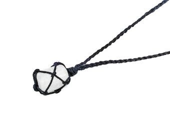 Selenite Necklace, Healing Crystal Necklace, Tumbled Selenite, Chakra Necklace, Healing Stone Necklace