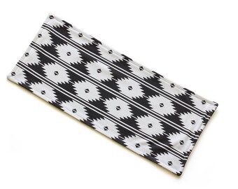 SALE || Organic Reusable Cloth || 41cm x 17cm || Kilim Black and White || Organic Backing