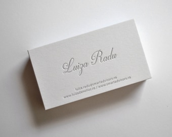 150 Custom Letterpress Business Cards