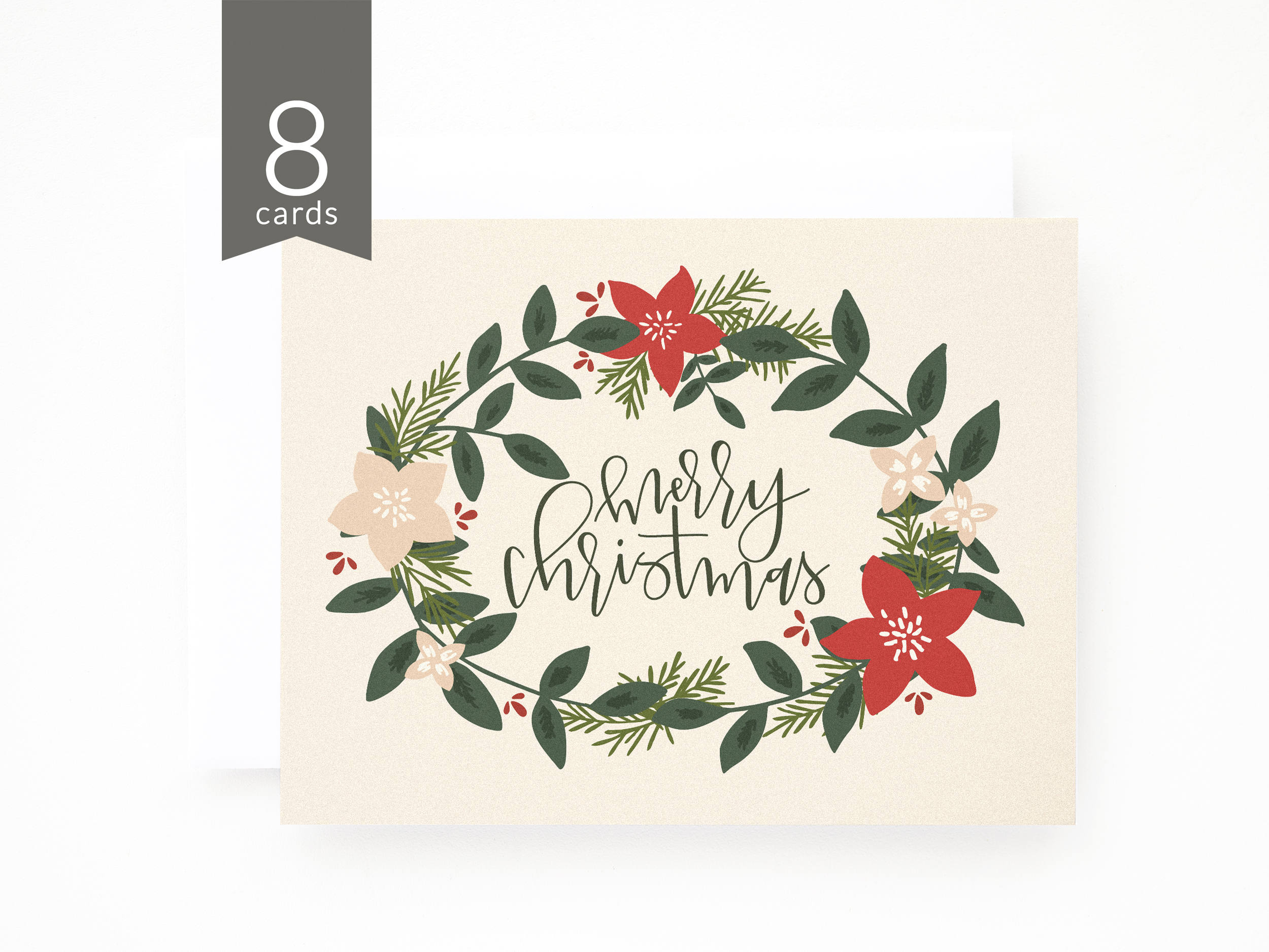 Christmas Cards Set Of 8 Illustrated Christmas Card Set