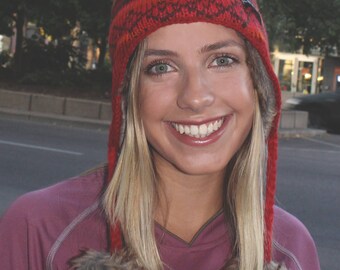 Yeti Ear Flaps with Faux Fur
