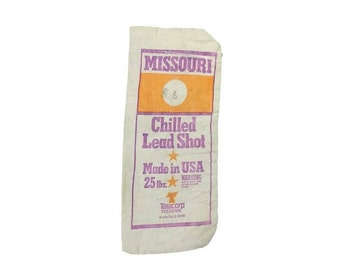 Canvas Lead Shot Bag Missouri MO Theme Decor Gift Party Wine Bag Ammo Pillow Fabric Orange Purple Man Cave Bar Hunting Art Decor DIY Crafts