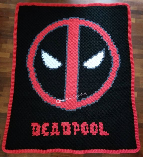 2 crochet a blanket how Deadpool C2C Crochet Pattern Corner Corner Blanket to
