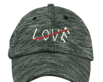 FAKE LOVE Sweater Dad Hat, Embroidered 6 God No Love Drizzy, Low Profile Views Revenge, Summer Sixteen Baseball Cap Hat, Black & White Tones