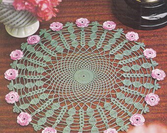 PDF crochet doily pattern aster daisy doily mat vintage crochet pattern pdf INSTANT download only crochet flower