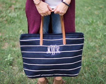 Monogram Tote Bag | Bridesmaids Gift | Bridal Party Gift | Monogram Tote | Monogrammed Bag | Jute Tote Bag | Leather Tote | Gift for Her