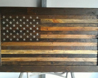 Wooden American Flag Wall Hanging framed american flag | etsy Wooden American Flag Wall Hanging framed american flag | etsy