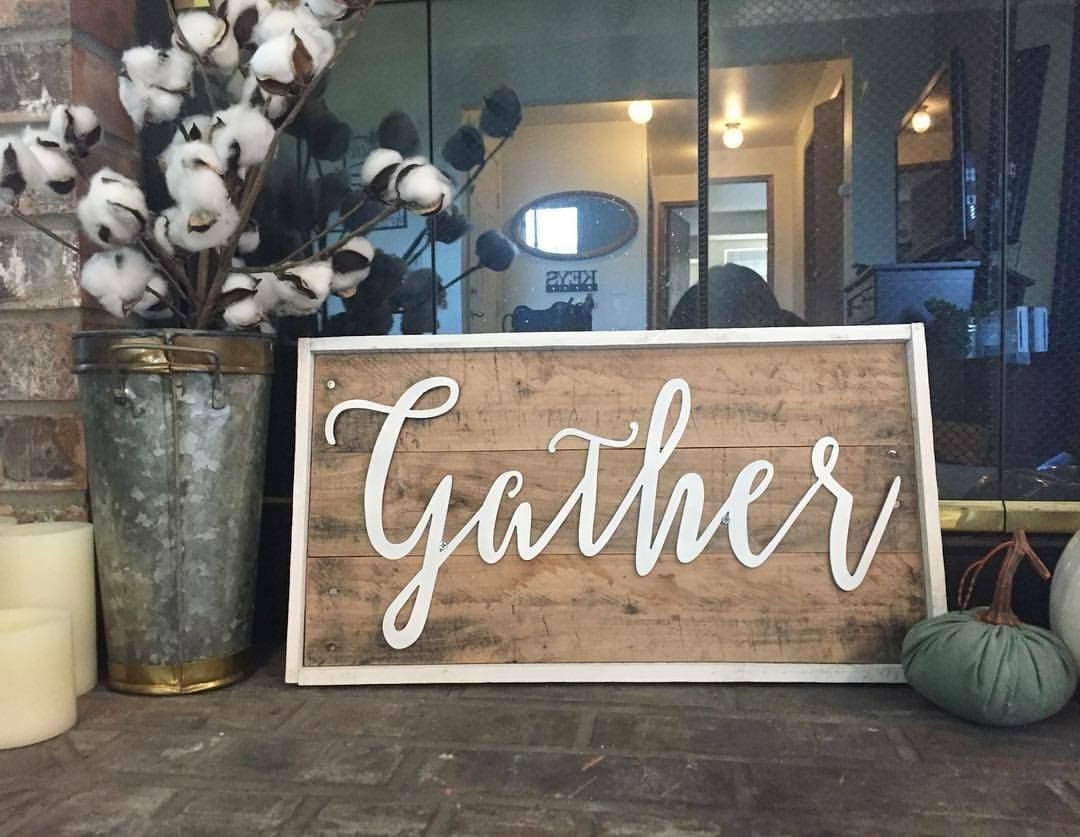 Gather Word Signs Thanksgiving Decor Farmhouse Rustic Sign Fixer Upper Style Living Room Harvest Shabby Chic Art Gather Word Signs Thanksgiving Decor Farmhouse Rustic Sign Fixer Upper Style Living Room Harvest Shabby Chic Art