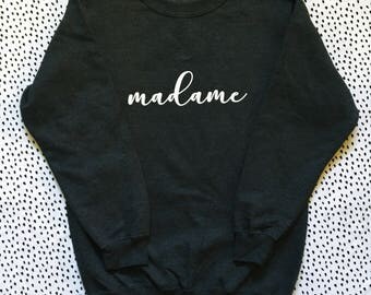 madame//teacher//crew sweater