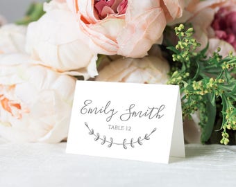 Wedding Place Cards Wedding Place Card Printable Place Card