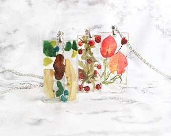stone necklace/for/her romantic necklace gift/for/mom flower necklace statement necklace big jewelry terrarium necklace gifts/for/aunt Рю94