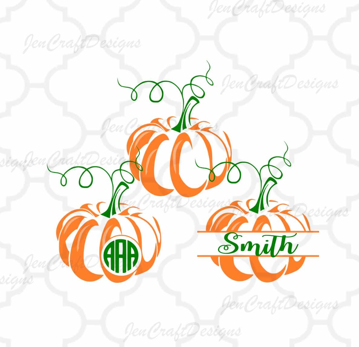Download Pumpkin SVG Cut Files. Monogram Frame Fall Designs, Cricut Design Space, Silhouette Studio ...