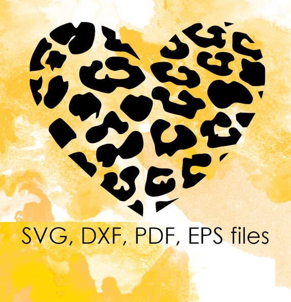 Download Leopard heart svg dxf pdf files, Valentine svg files for ...