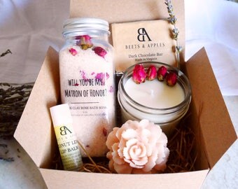 Will you be my matron of honor proposal gifts Matron of Honor Gift Box Matron of honor personalized gift spa gifts for matron of honor will