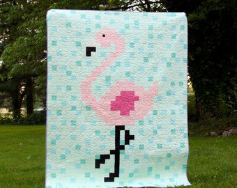 Fun Flamingo Quilt PDF Pattern DOWNLOAD