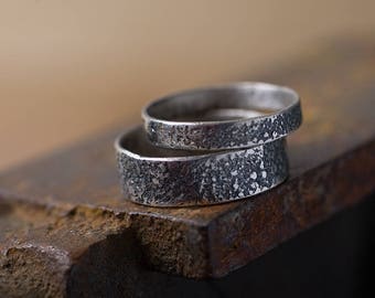 wedding ring set rustic wedding bands matching rings for couples wedding band set - Rustic Wedding Rings wedding ring set rustic wedding bands matching rings for couples wedding band set - Rustic Wedding Rings