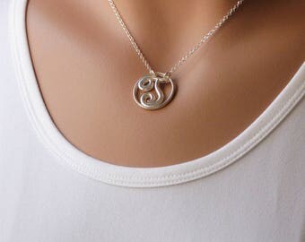 Sterling Silver T Necklace, T Letter Necklace, Silver T Necklace ,Monogram Necklace, T Initial Necklace, Silver Letter Necklace, T charm