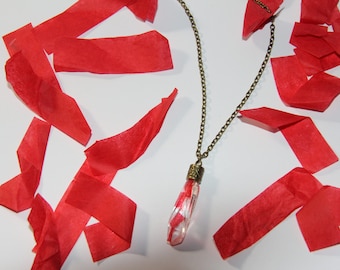 Twenty One Pilots Confetti Necklace - Irregular Crystal-Shaped - Antique Chain + Design Cap