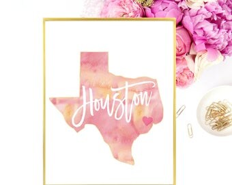 Texas Strong | Houston Strong | Hurricane Harvey Relief | Houston Printable | Texas Wall Print | Texas Strong Donate Digital Print