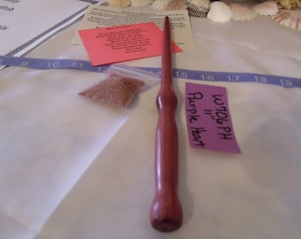 Purple Heart wand gorgeous for any collection or purpose,wiccan,witch,pagan,ritual tool,cosplay,harry potter,costume