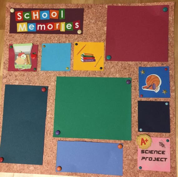 Scrapbooking: School Memories, 12x12 Premade Scrapbook Page