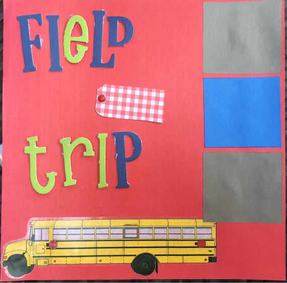 Scrapbooking: Field Trip, 12x12 Premade Scrapbook Page
