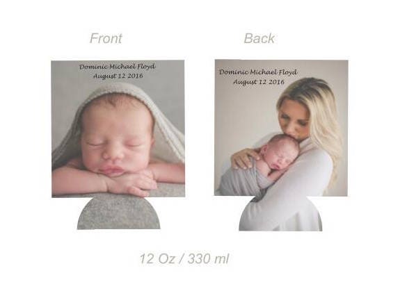 baby announcement custom can coolers personalized printed photograph coolers baby shower baby announcement - Baby Announcement Cards baby announcement custom can coolers personalized printed photograph coolers baby shower baby announcement - Baby Announcement Cards