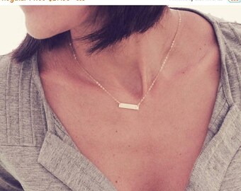 ON SALE Mini Name Necklace / Mini Bar Necklace / Small Bar Necklace / Gold Tiny Bar Necklace / Gold Bar Necklace / Petite Necklace / Dainty