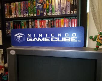 Nintendo GameCube Display, Aluminum Sign, 6"x24"
