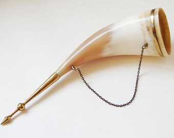 Vintage Horn - Soviet drinking horn - horn for wine - Rare horn USSR - old horn - wall hanging horn - USSR horn - wine Horn Gift horn