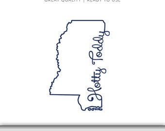 Ole MIss Rebels - Mississippi Outline Graphic - Hotty Toddy - SVG file - Cut Files - Mississippi SVG - Ole Miss Football - Ready to Use!