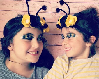 Bumblebee Flower Crown, 100% Merino Wool Felt
