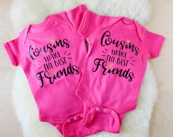 matching cousins shirts - big cousin shirt - best friends shirts - cousins make the best friends - twinning shirts - making shirts - cousins