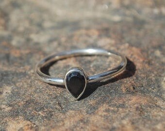 On Sale Natural Black Onyx Ring - Gemstone Ring - Gemstone Jewelry - Handmade Jewelry