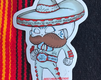 Jaimes Mighty Mustache Vinyle Sticker