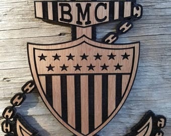 USCG Chief Petty Officer Engraved Wooden Anchor Marine Corp Decor Marine Gift