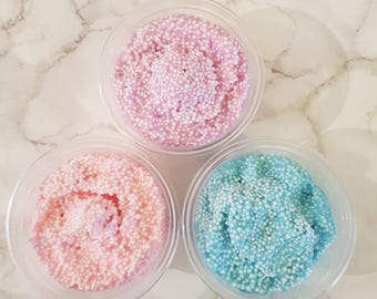 Unicorn slime trio, 3x 4oz pots of scented floam + activator