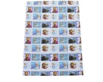 Tissu Coton imprimé thème " Frozen / la Reine des Neiges 2"