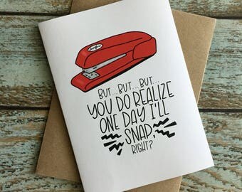 Boss's Day // Office Space // Co-worker appreciation Card