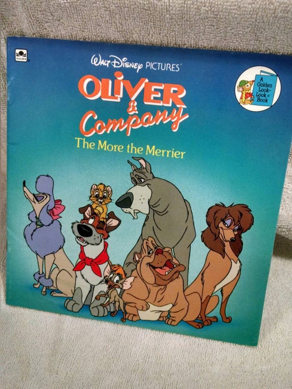 Walt Disney Pictures Oliver and Company Vintage Paperback Book