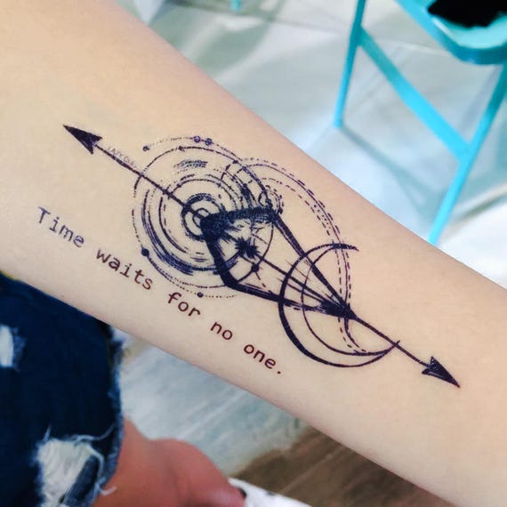 FAUL DUO Pfeil Tattoos Mond Tattoo Boho temporäre Tattoos