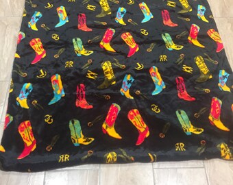 Western Boots Throw Blanket