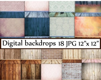 40%SALE Wood Digital Backdrop: "DIGITAL BACKDROP" Digital background Shabby Chic wood Photo backdrop Newborn Backdrop Wood backround backdro