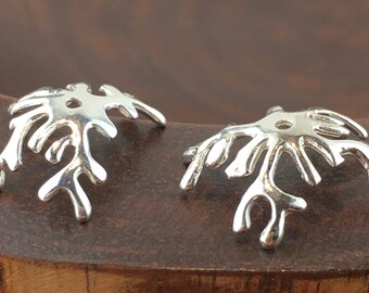 15mm Sterling Silver Coral Bead Cap...Use Coupon Code for a Discount