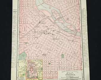 Vintage minneapolis map | Etsy Vintage minneapolis map | Etsy