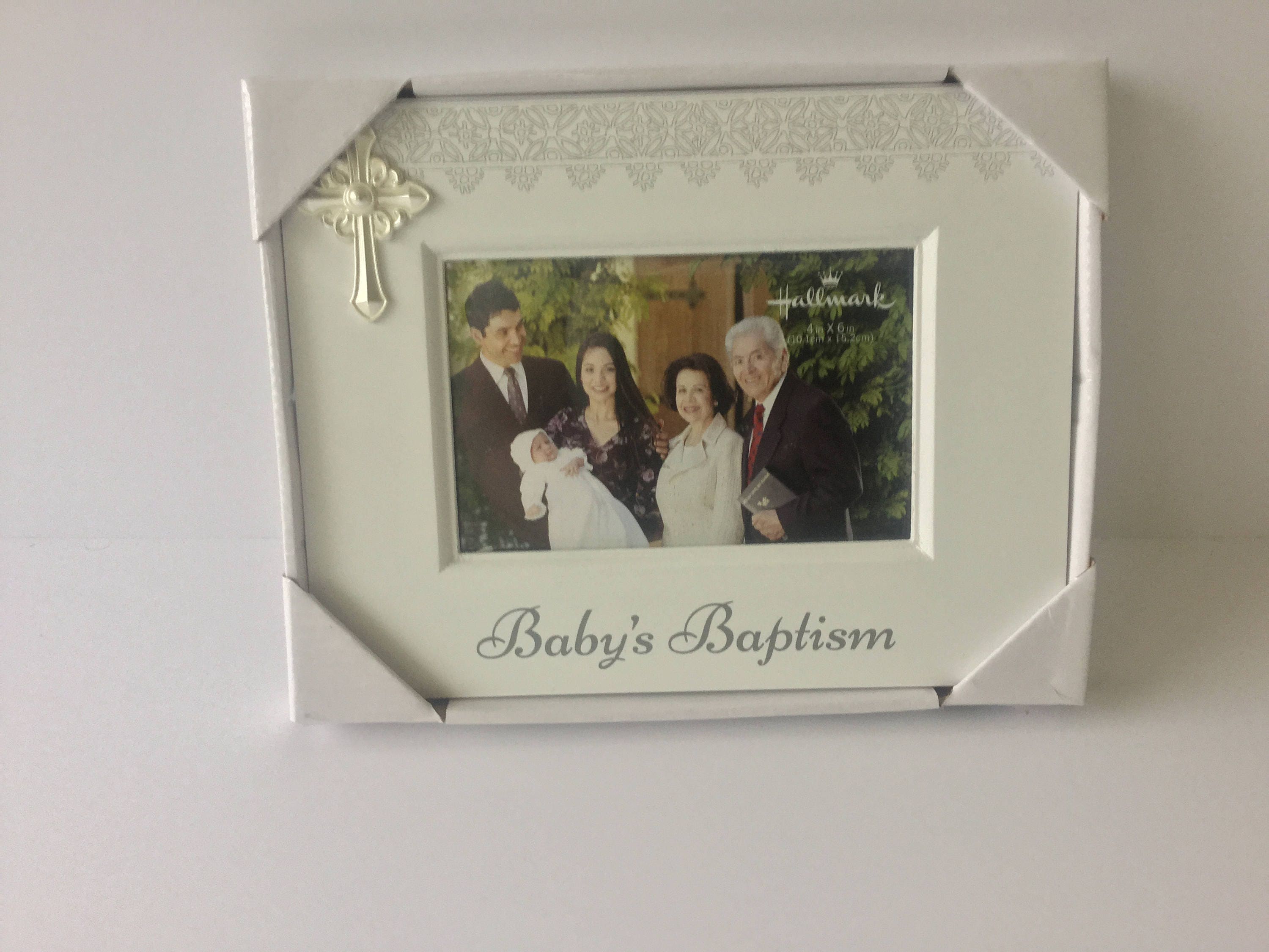 Baptism Babys Baptism Frame Hallmark Frame Vtg Frame 4x6