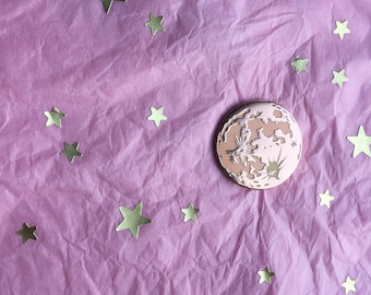 Harvest moon pin - moon pin - rose gold pin - moon jewellery - enamel pin - pin flair - lapel pin - pin game