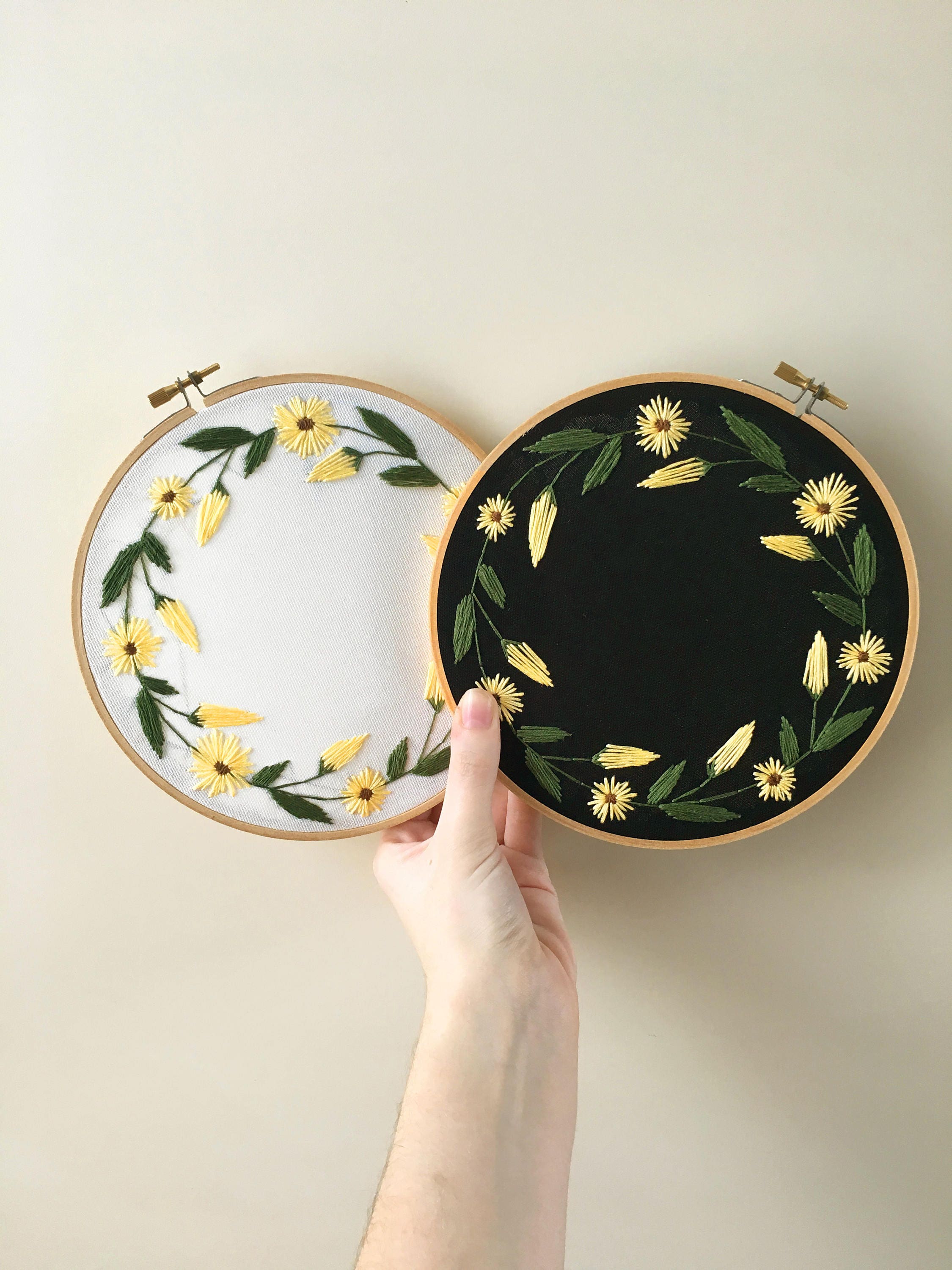 Sunflower wreath  digital pdf embroidery pattern  floral Sunflower wreath  digital pdf embroidery pattern  floral