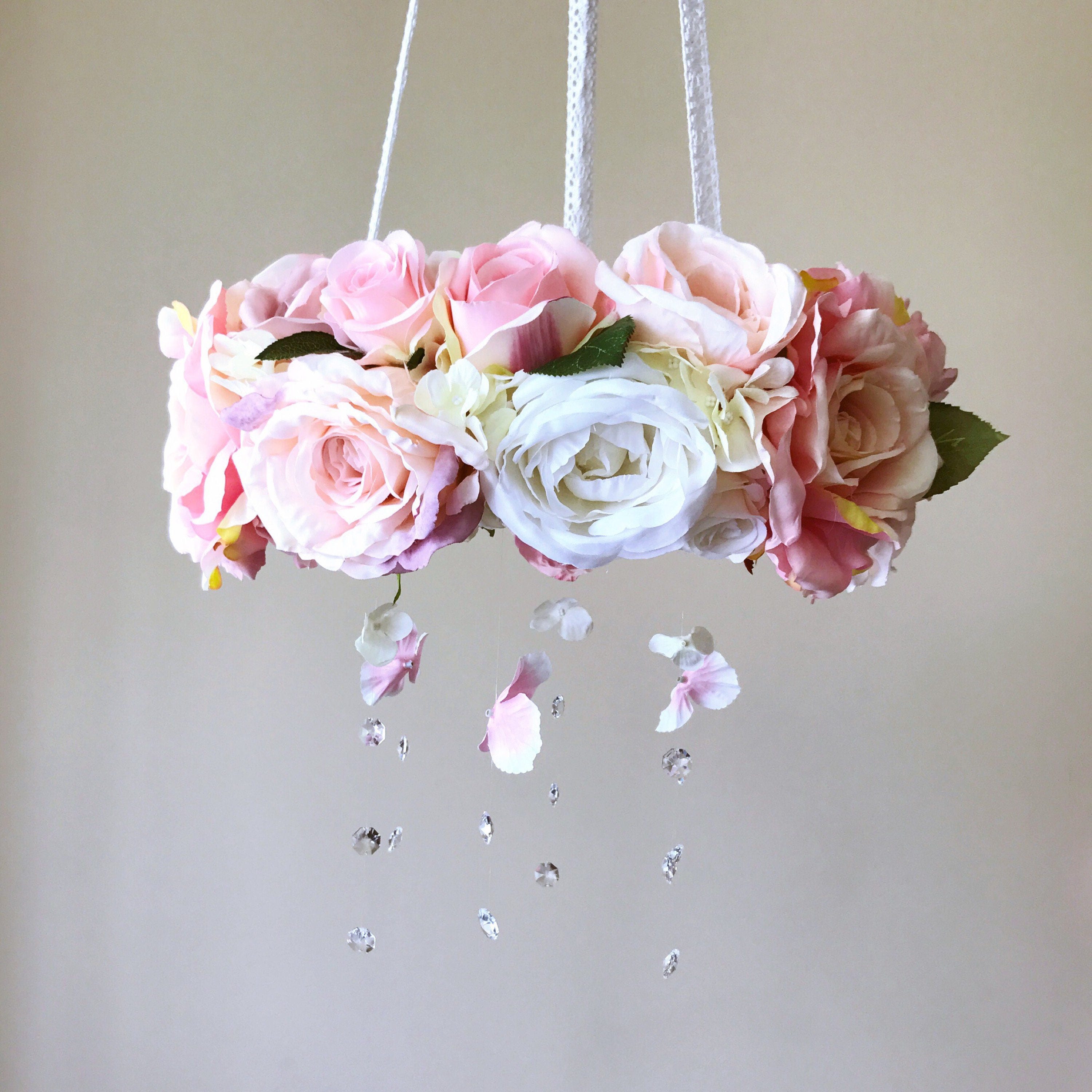 Flower mobile with genuine Swarovski crystals Flower mobile