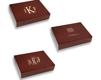 Monogram Cigar Humidor - Custom Wood Cigar Box - Personalized Cigar Case - Gift for Him - Cigar Lover Gift - Groom's Present - Cigar Storage
